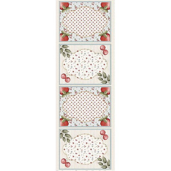 Coleção Frutas- Jogo Americano. Fux. Painel Faça Você Mesmo - 04pç