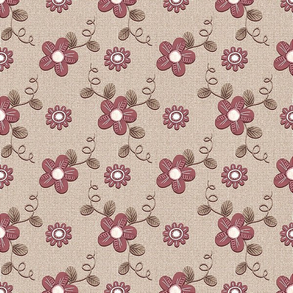 Coleção Merlot. Delicado. Fux Tec.Digital 100% Algodão 50x150cm