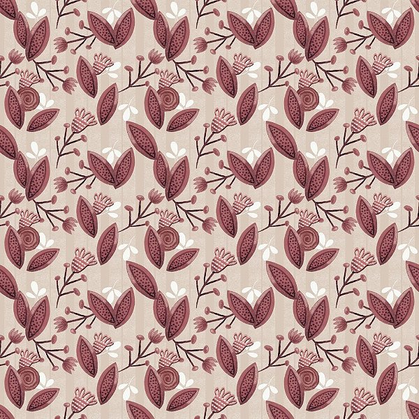 Coleção Merlot. Folha Vinho. Fux Tec.Digital 100% Algodão 50x150cm