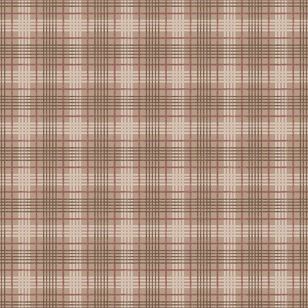 Coleção Merlot. Xadrez Bege. Fux Tec.Digital 100% Algodão 50x150cm