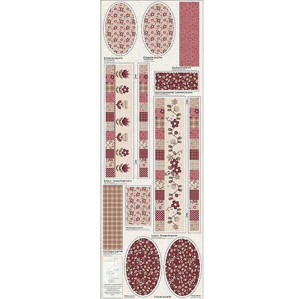 Coleção Merlot. Frasqueiras. Fux. Painel Faça Você Mesmo - 02pç