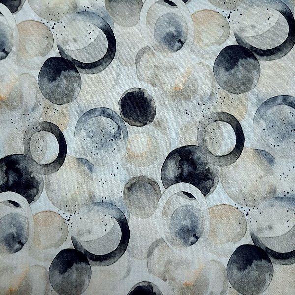 Dusty Círculos. Tec.Tricoline Digital 100%Alg.(50x150)