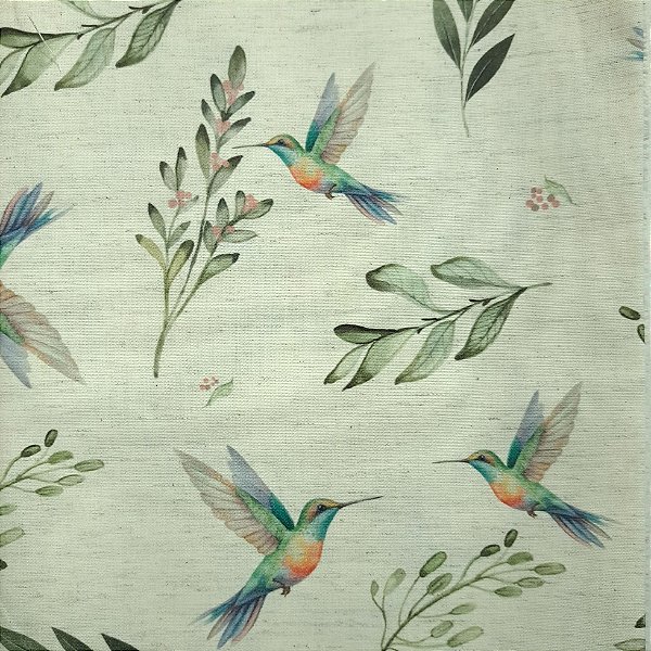 Beija Flor - Linho Misto - Costura Criativa - 50x150cm - CrisMazzer