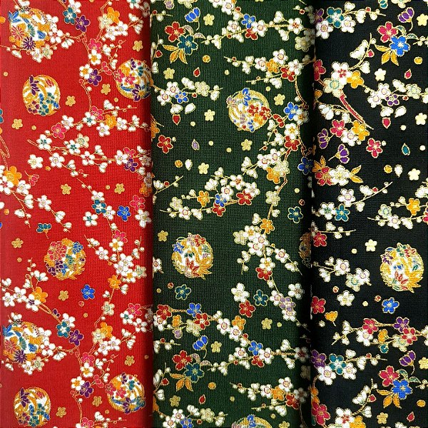 Sakura Bouquet. 100% Alg.Japonês. Douradinho (49x55cm)