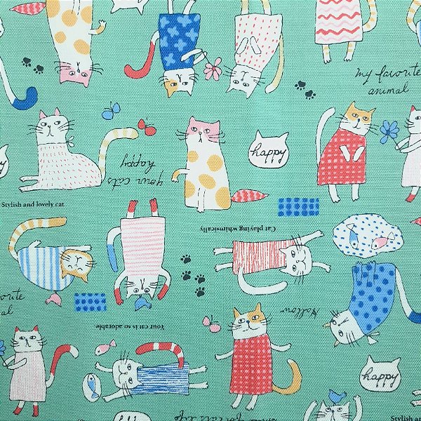 Modern Cat. Tricoline 100% Alg.Encorpado Japonês(49x55cm)