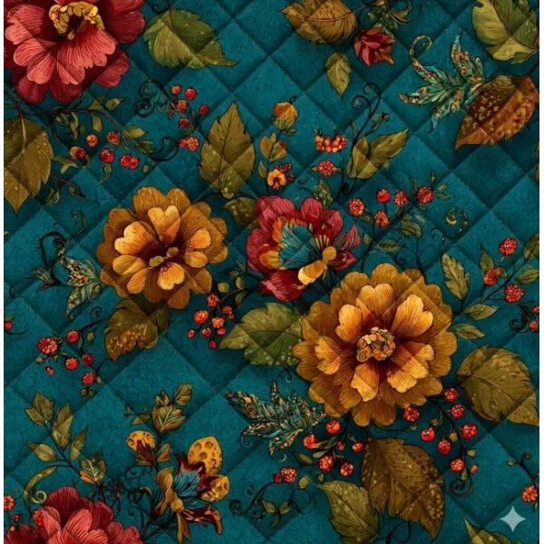 Flor Pinho. Tecido Matelassado Fab. 50x140.