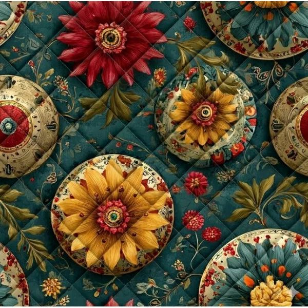 Flor Mandala. Matelassado Fab. 50x140.
