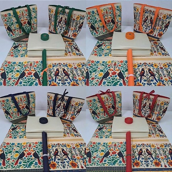Kit 2 Bolsas Tropical: Araras & Tucanos