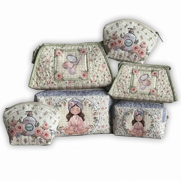 Painel Necessaire Shabby. Tricoline 100%Alg. - Fuxicos e Fricotes