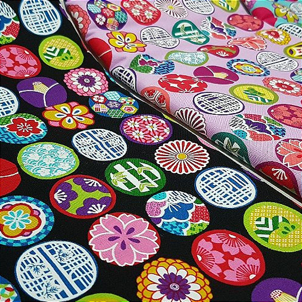 Colour Balls. 100% Algodão Japonês. TI030 (49x54cm)