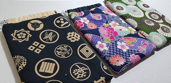 Porta Óculos com Tecido Japonês (sob encomenda)