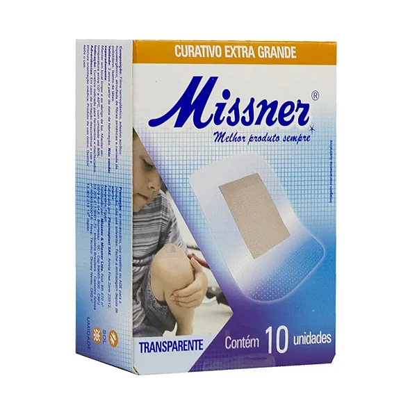 CURATIVOS MISSNER TRANSPARENTE EXTRA GRANDE C/ 10UNID.