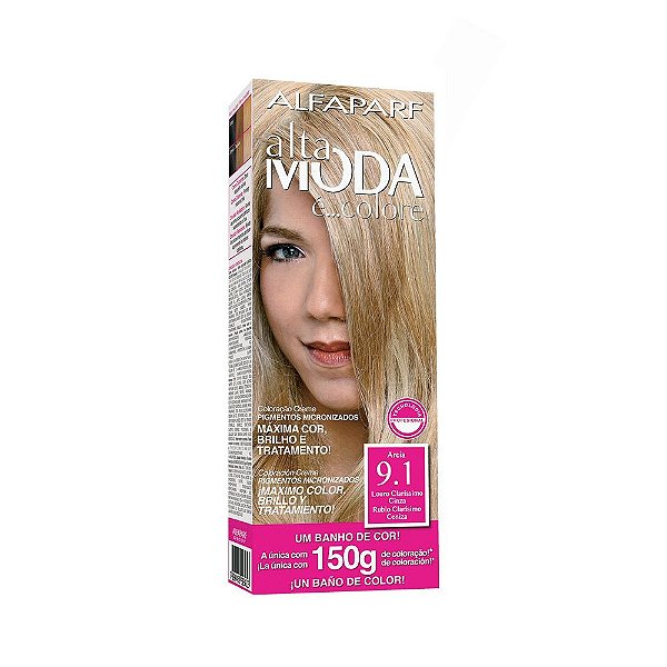 TINTURA ALTA MODA 9.1 LOURO CLARISSIMO CINZA/ AREIA