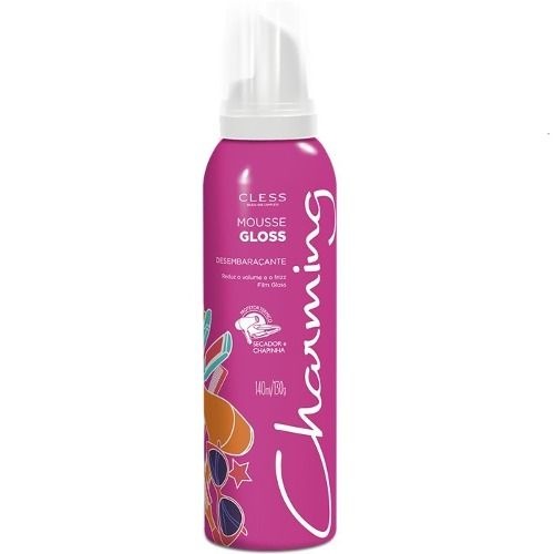 MOUSSE PARA CABELO CHARMING 140ML GLOSS PROTECAO TERMICA
