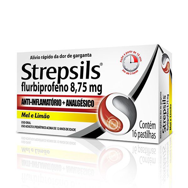 STREPSILS 16 PASTILHAS MEL E LIMAO