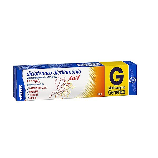 DICLOFENACO DIETILAMONIO GEL 60G - TEUTO