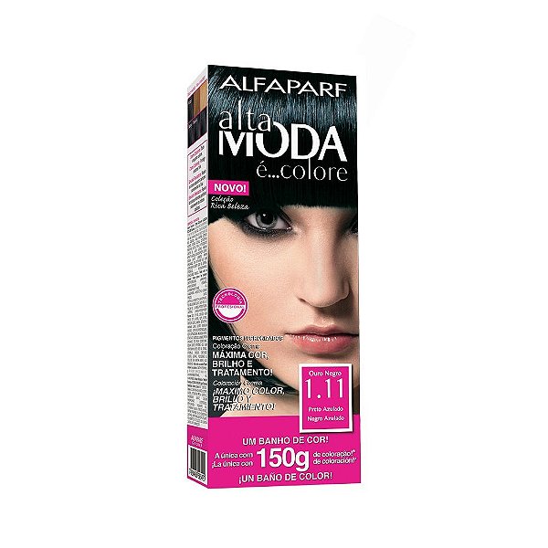 TINTURA ALTA MODA 1.11 PRETO AZULADO OURO NEGRO 150G
