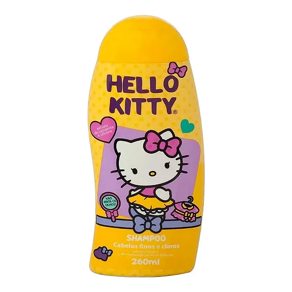 SHAMPOO HELLO KITTY 260ML CABELOS FINOS E CLAROS