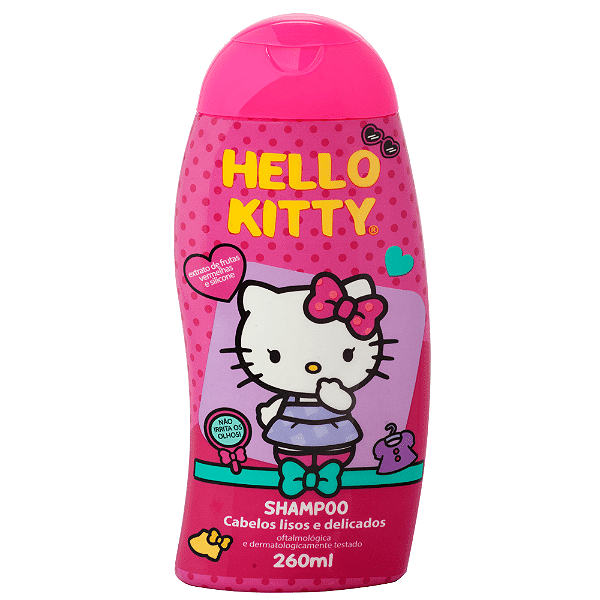 SHAMPOO HELLO KITTY CABELOS LISOS E DELICADOS 260ML