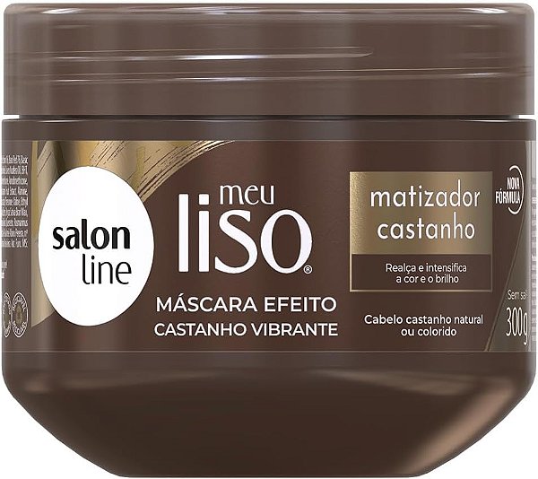 MASCARA S LINE MEU LISO MATIZADORA CASTANHO 300G