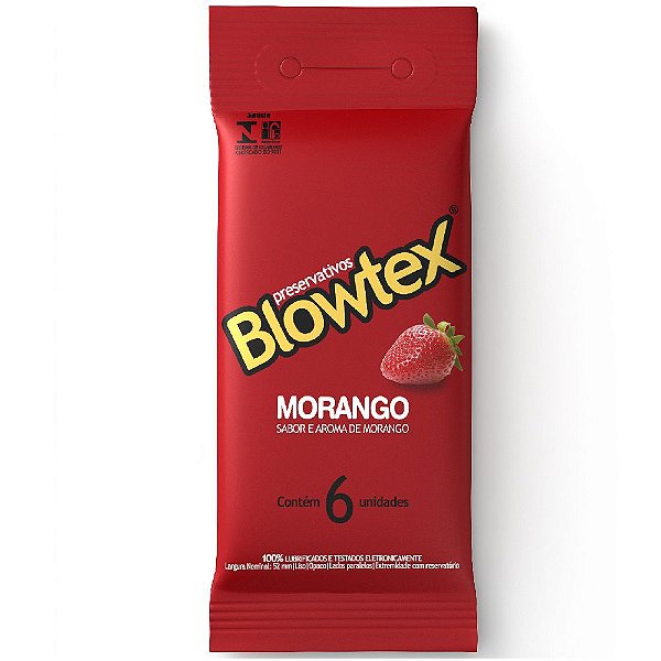 PRESERVATIVO BLOWTEX MORANGO 6UN