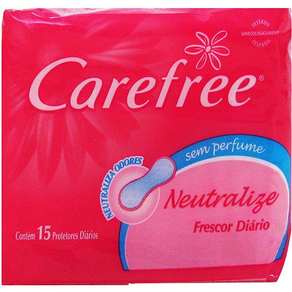ABS PROTETOR DIARIO CAREFREE NEUTRALIZE  S/ PERFUME C/ 15