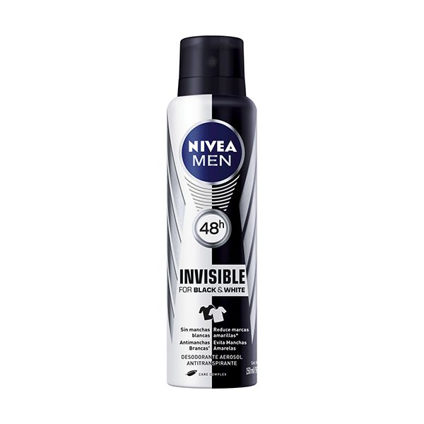 DESODORANTE NIVEA AEROSOL 150ML MEN BLACK WHITE INVISIBLE
