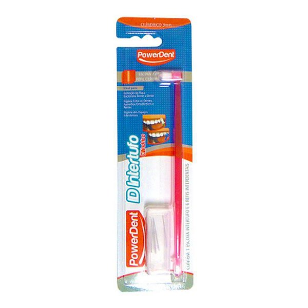 ESCOVA DENTAL POWERDENT INTERTUFO CILINDRICA 3MM C/6 REFIS