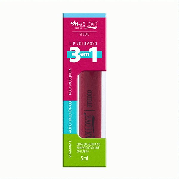 MAX LOVE GLOSS LIP VOLUMOSO CREMOSO 3X1 5ML REF:306