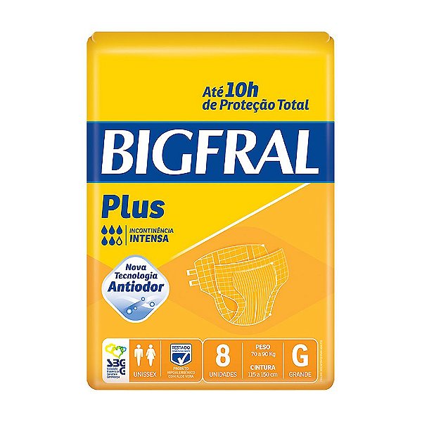Fralda Bigfral Plus G Adulto C/8