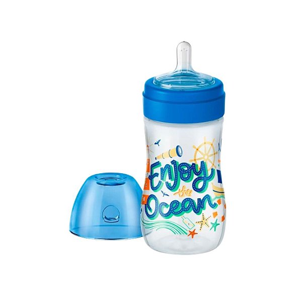MAMADEIRA LILLO EVOLUTION SILICONE 300ML AZUL COD.628321