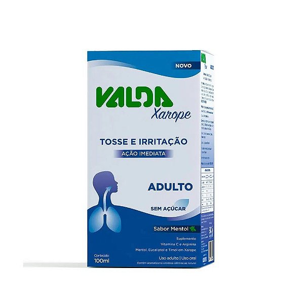 VALDA XAROPE ADULTO SEM ACUCAR 100ML