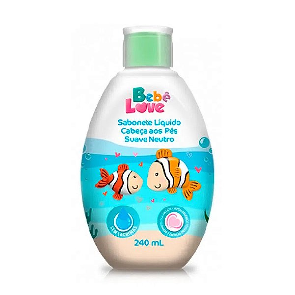 SABONETE LIQUIDO  BEBE LOVE SUAVE NEUTRO 240ML