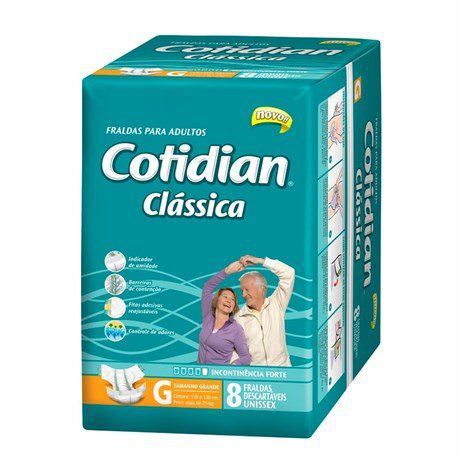 FRALDA GERIATRICA COTIDIAN CLASSICA 8 UNIDADES G