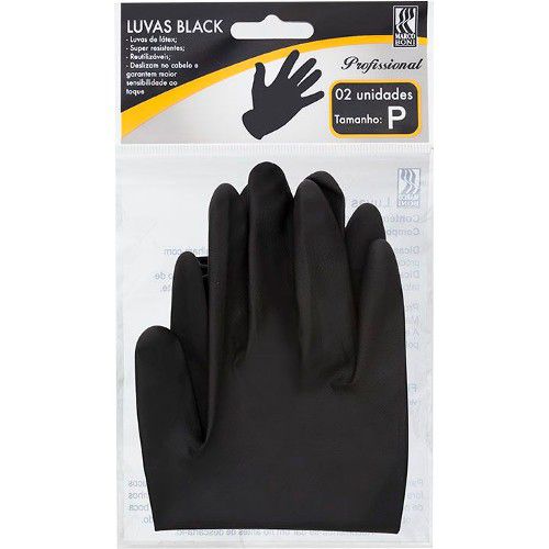 LUVA BLACK CABELEIREIRO MARCO BONI TAM.P 1PAR REF. 1495