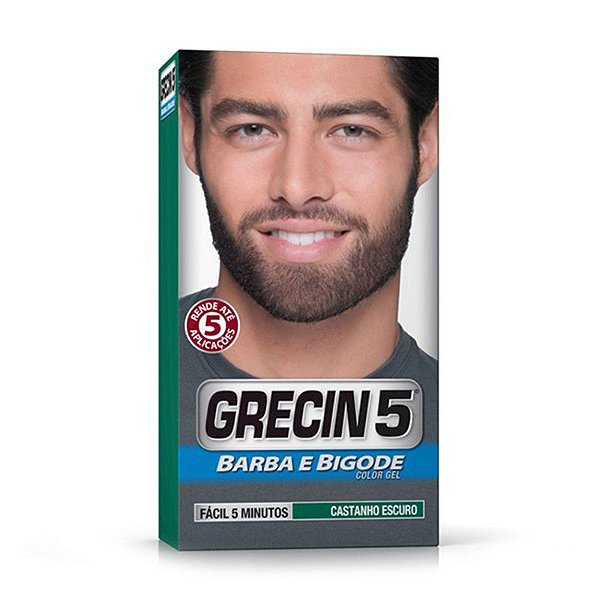 GRECIN 5 BARBA E BIGODE CASTANHO ESCURO  (M-100) 28G