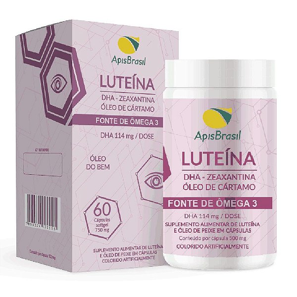 LUTEINA +ZEAXANTINA+ CARTAMO+ OMEGA 3 APIS BRASIL 60CAPS.