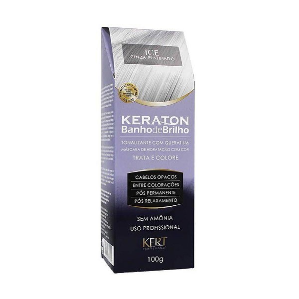 KERATON BANHO DE BRILHO SEM AMONIA CINZA PLATINADO 100G