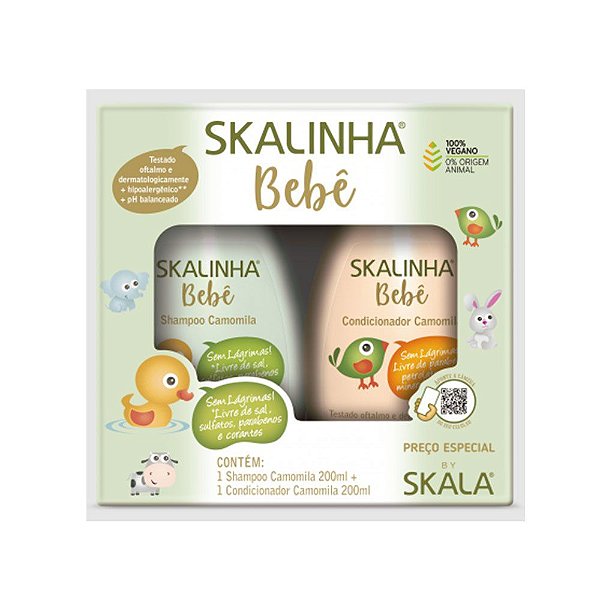 KIT SHAMPOO+COND CAMOMILA SKALINHA BEBE 200ML CADA