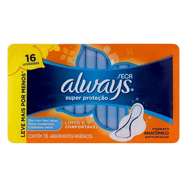 ABS ALWAYS SUPER PROTECAO SECA P C/ ABAS C/ 16UN