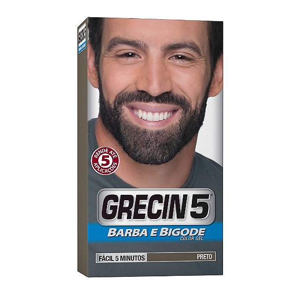 GRECIN 5 COLOR GEL BARBA, BIGODE E COSTELETAS PRETO M-110
