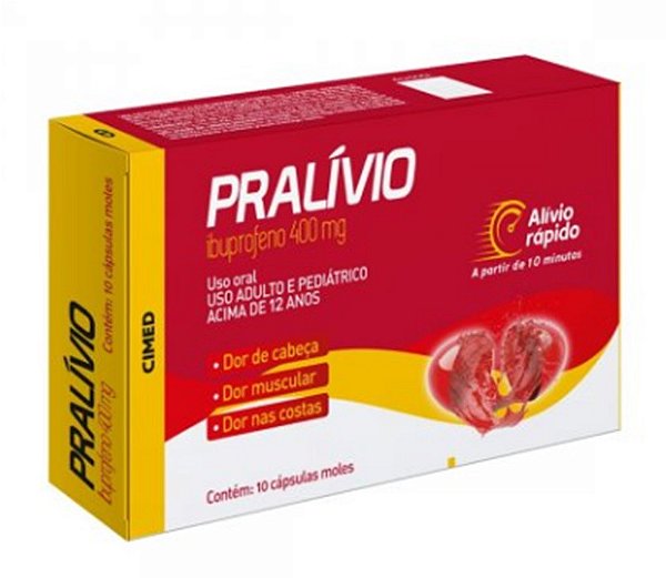 PRALIVIO 400MG 10CPS CIMED