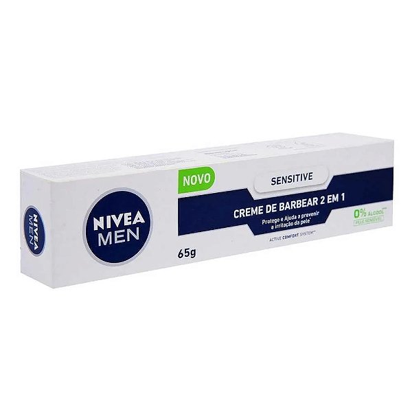 Creme de Barbear Nivea 2 em 1 Sensitive 65g