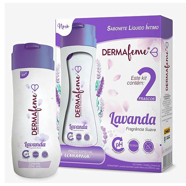 KIT DERMAFEME  LAVANDA 2 FRACOS DE 200ML CADA
