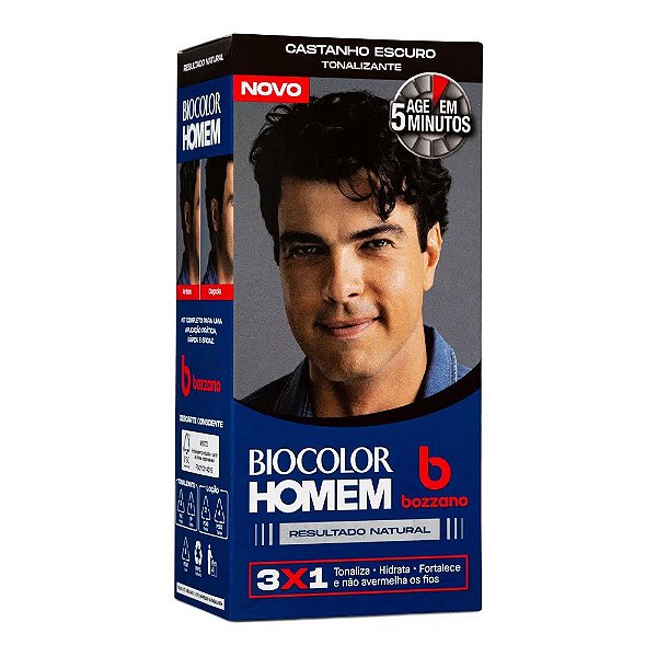 BIOCOLOR HOMEM BOZZANO CASTANHO ESCURO