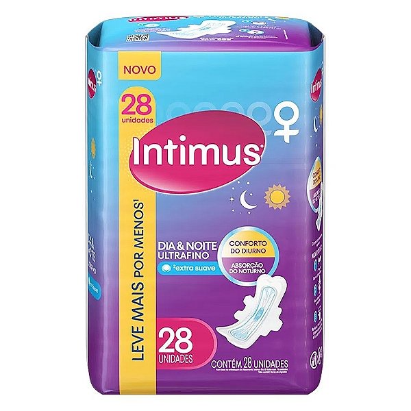 ABSORVENTE INTIMUS DIA&NOITE ULTRAFINO SUAVE 28UN