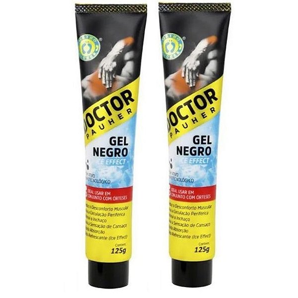GEL NEGRO MASSAGEM DOCTOR PAUHER 125G kit 2un