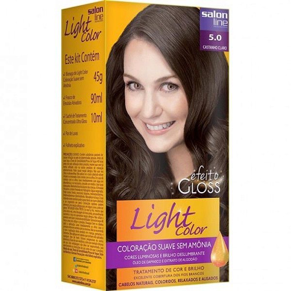 TINTURA LIGTH COLOR SEM  AMONIA 5.0 CASTANHO CLARO
