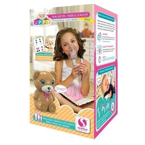INALADOR E NEBULIZADOR SONICLEAR PNEUMATICO JATO DE AR UPPY