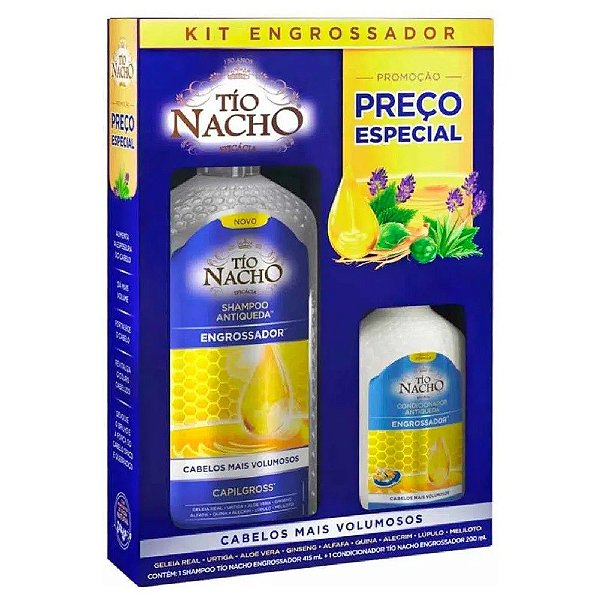 KIT TIO NACHO ENGROSSADOR SHAMPOO 415ML+CONDICIONADOR 200ML